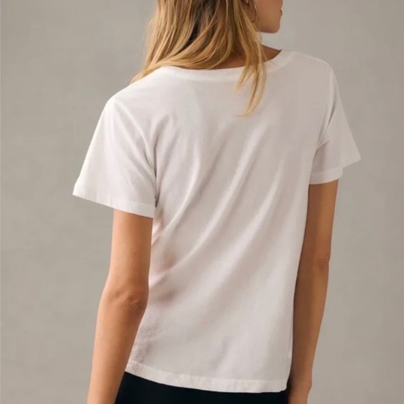 Anthropologie Retro Brand Short Sleeve T Sz L White 100% Cotton - Picture 3 of 10